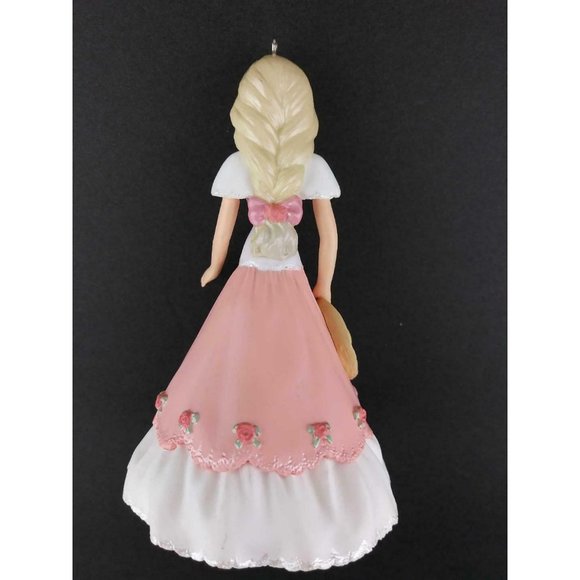Barbie Hallmark Springtime ornament vintage 1997 New In Box Pink dress roses - Picture 5 of 12